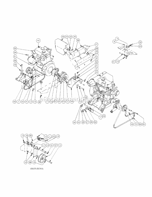 Caterpillar Engine Assembly Diagram and Parts List for M72-CT 53AL8CT8050 Cub Cadet Sprayer